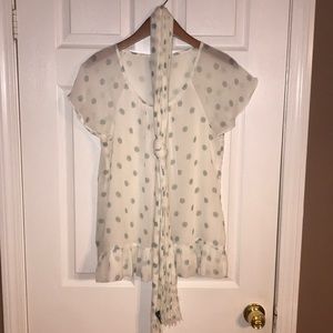 GAP WOMEN’S POLKA DOT BLOUSE AND SCARF